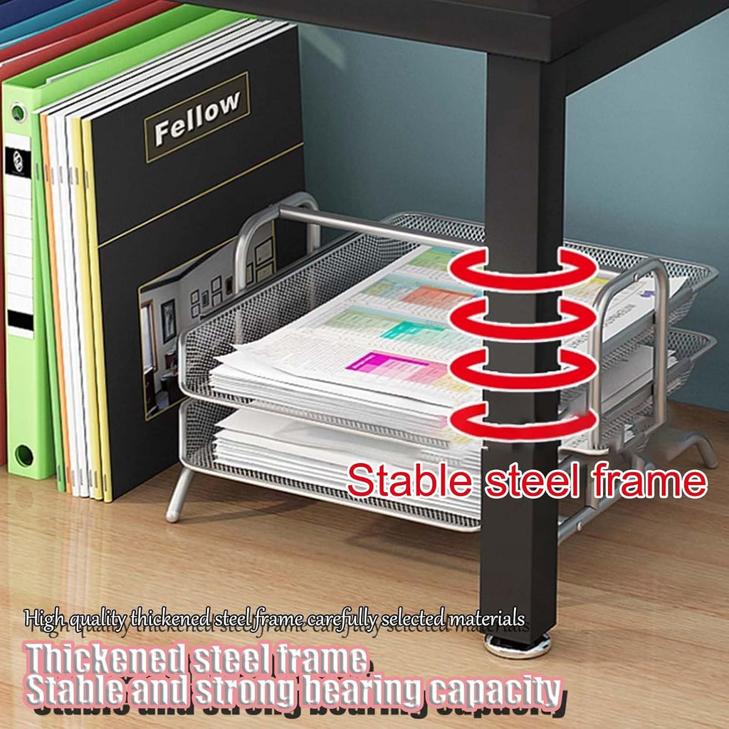 3-Tier Printer Desk Stand,Desktop Printer Stand, Printer Shelf Desk Organization，Multipurpose Printer Display，printer Table With Storage,for Home,3D Printer,Fax Machine(Black and black,60*55c