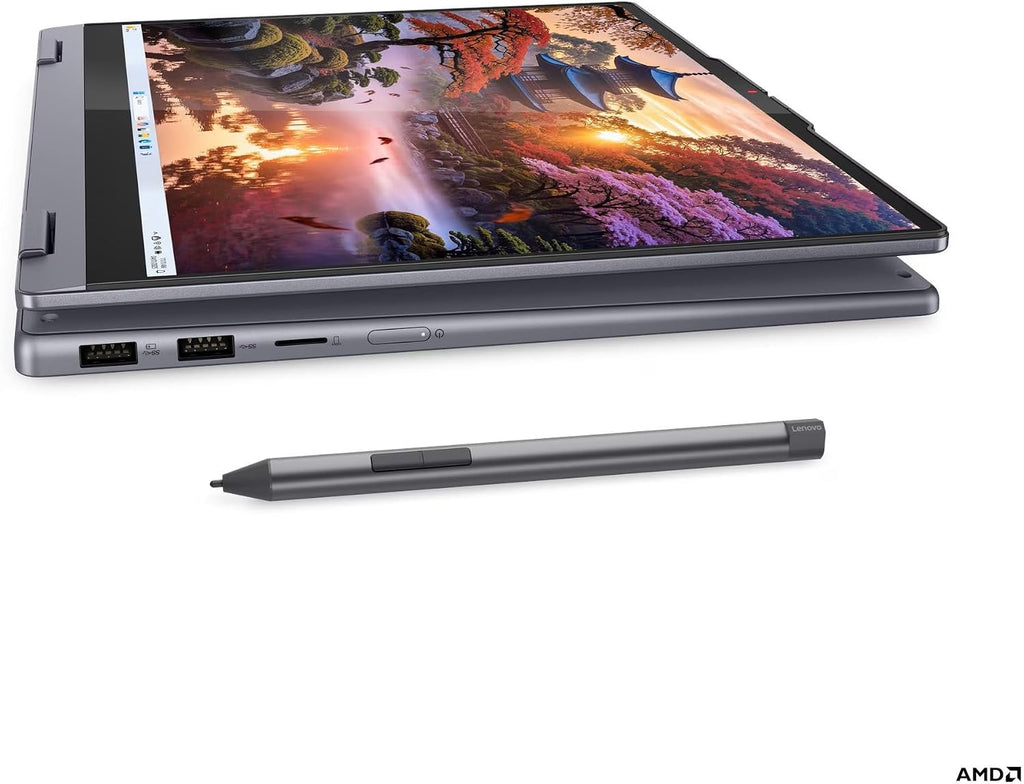 Lenovo IdeaPad 5 2-in-1 with AMD Ryzen AI 7 350 Processor, 14' WUXGA IPS Touchscreen Display, 16GB LPDDR5X Memory, 512GB Storage, Digital Pen, Wi-Fi 7, FHD IR Hybrid Camera, and Win 11 Home