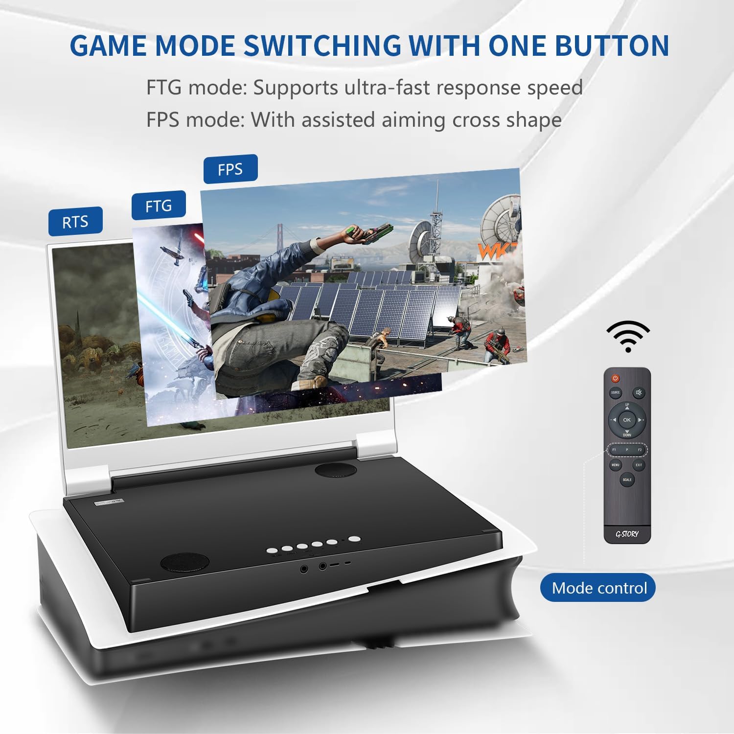 G-STORY 14' Inch IPS 4k 60Hz Portable Monitor Gaming Display Integrated with PS5 pro(not Included) 3840×2160 with 2 HDMI Ports,FreeSync,Built-in 2 of Multimedia Stereo Speaker