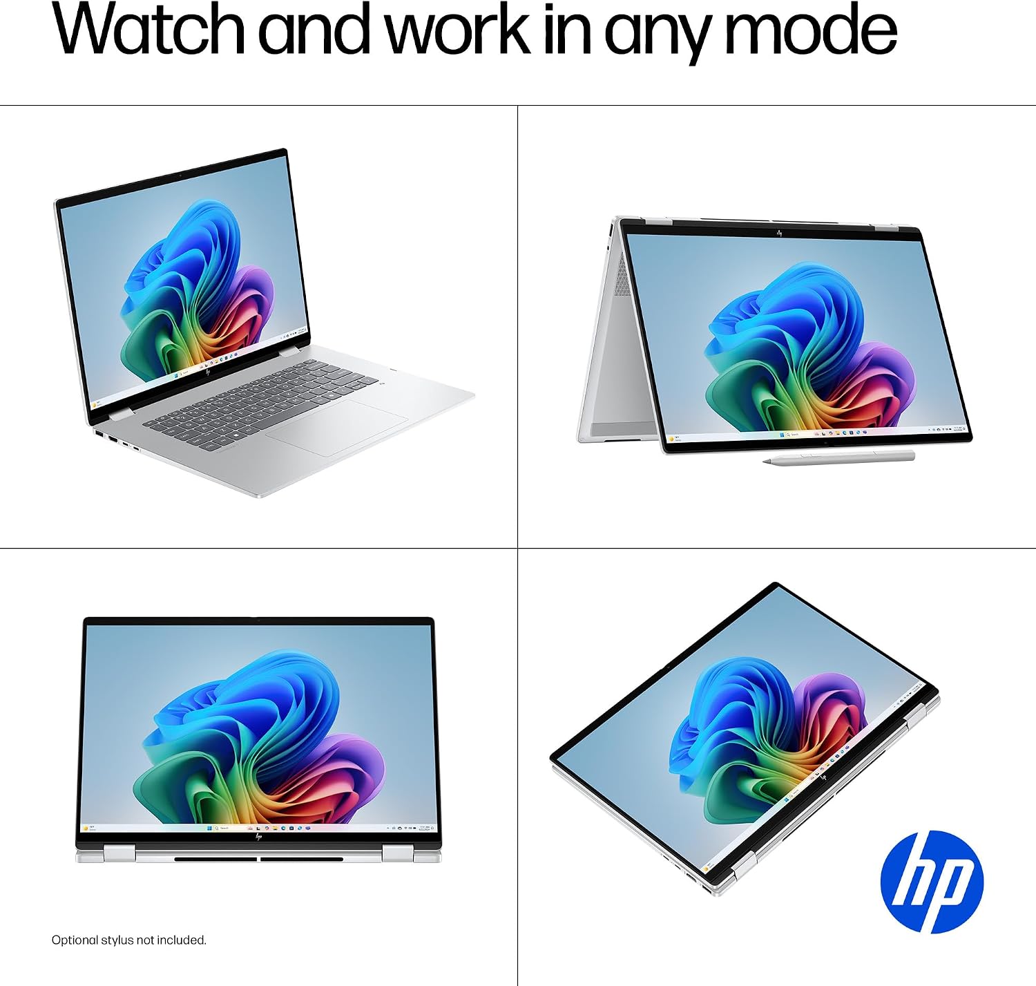 HP OmniBook 7 Flip 16 inch 2-in-1 Next Gen AI PC, 2K Touchscreen Display, Intel Core Ultra 5 226V, 16 GB RAM, 512 GB SSD, Intel Arc 130V GPU, Windows 11 Home, Copilot+ PC, Glacier Silver, 16-au0000nr