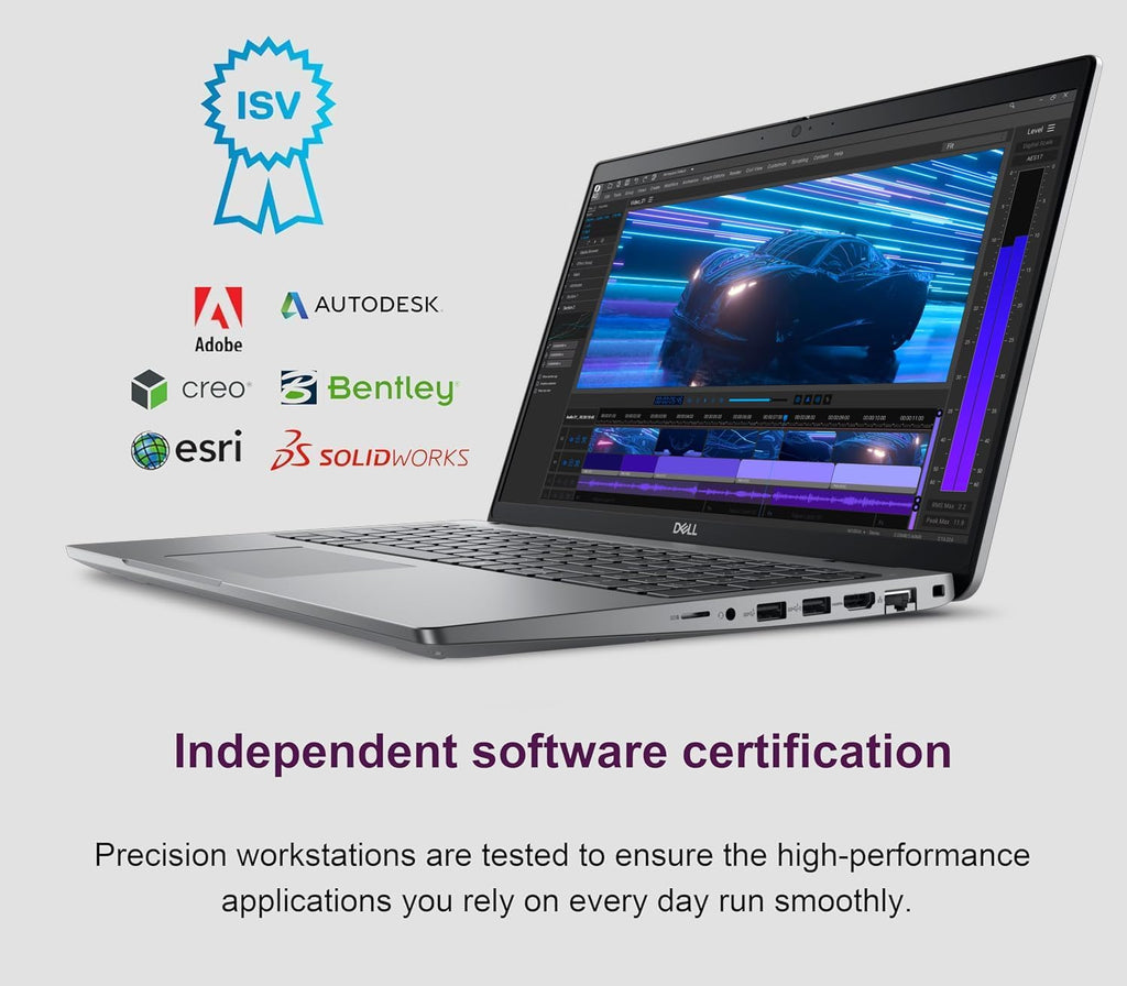 Dell Precision 3591 Mobile Workstation AI PC Laptop (15.6' FHD, Intel 16-Core Ultra 7 165H, 64GB DDR5 RAM, 2TB SSD, NVIDIA RTX 1000 Ada 6GB) for Business, Engineer, Thunderbolt 4, IST HUB, Win 11 Pro