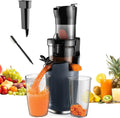 Cold Press Juicer with 78mm Feed Chute, 200W Motor, Slow Masticating Juice Extractor for Whole Fruits & Vegetables, Easy to Clean, Black