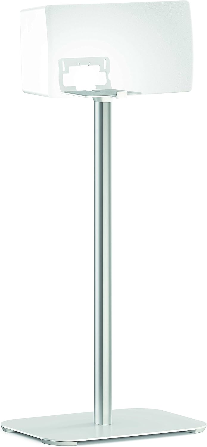 Vogel's Sound 3305 Universal Speaker Floor Stand | Max. 15 lbs (6.5 kg) | Height: 29.5 inch | Also fits Sonos Five & Play:5 | Universal Compatibility | White | 1 Floor Stand