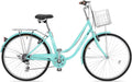 CamPingSurvivals 26' Beach Cruiser Bike, Commuter Bicycle, 7 Speed/Linear Pull Brakes/Widen Seat Men & Women Bike, Adult and Teens Bicycle for Urban Commuter