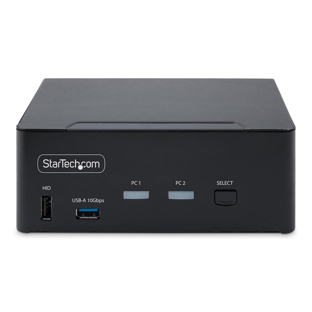 StarTech.com 2-Port Dual-Monitor DisplayPort 1.4 KVM Switch, 8K 60Hz / 4K 144Hz, 2X USB 3.2 10Gbps Ports, TAA Compliant