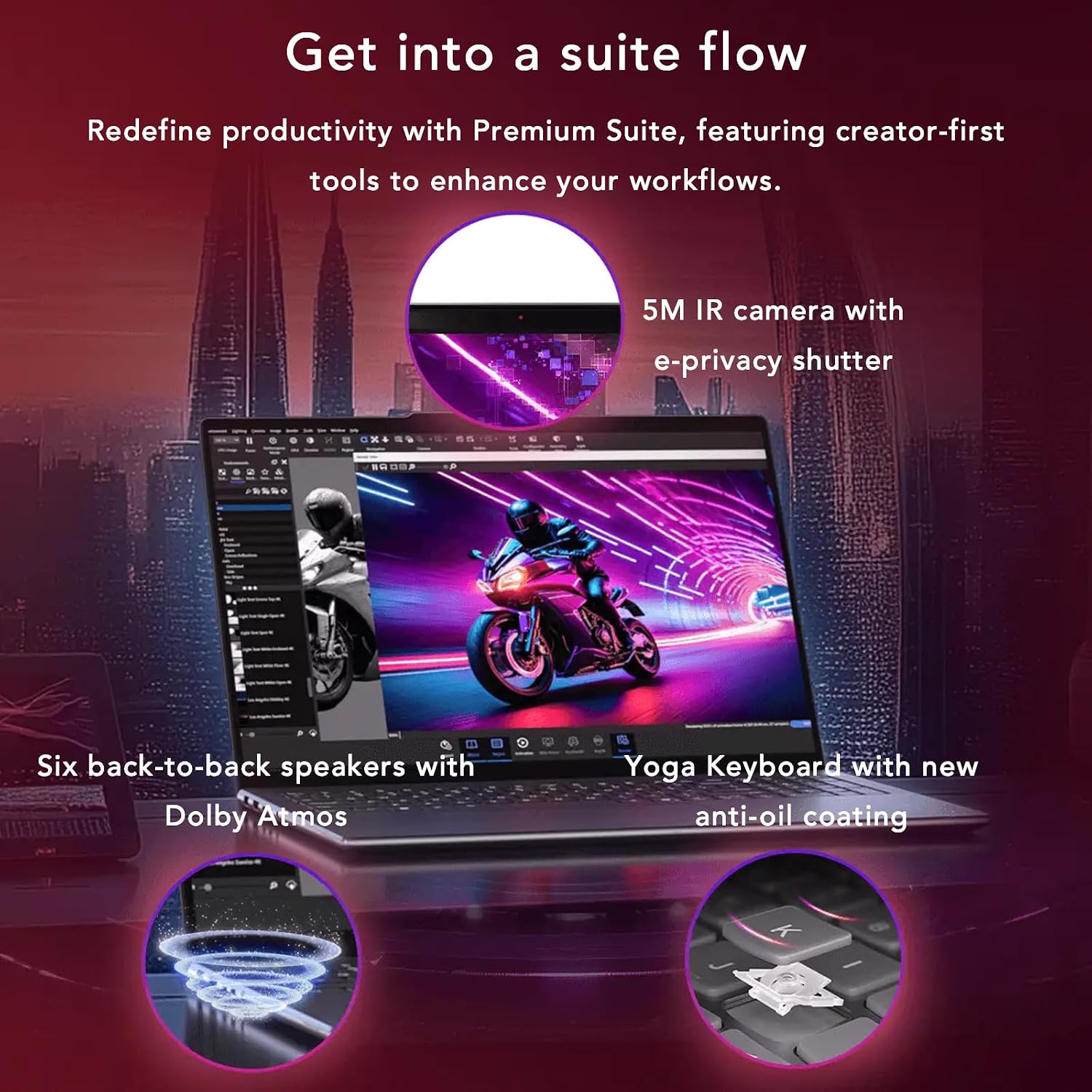 Lenovo Yoga Pro 9i 16' Laptop, Intel Core Ultra 9-285H, NVIDIA GeForce RTX 5060, 3.2K Tandem OLED 120Hz Touchscreen Display, 32GB RAM, 1TB SSD, Wi-Fi 7, Thunderbolt, Win 11 Home, w/1TB Portable HDD