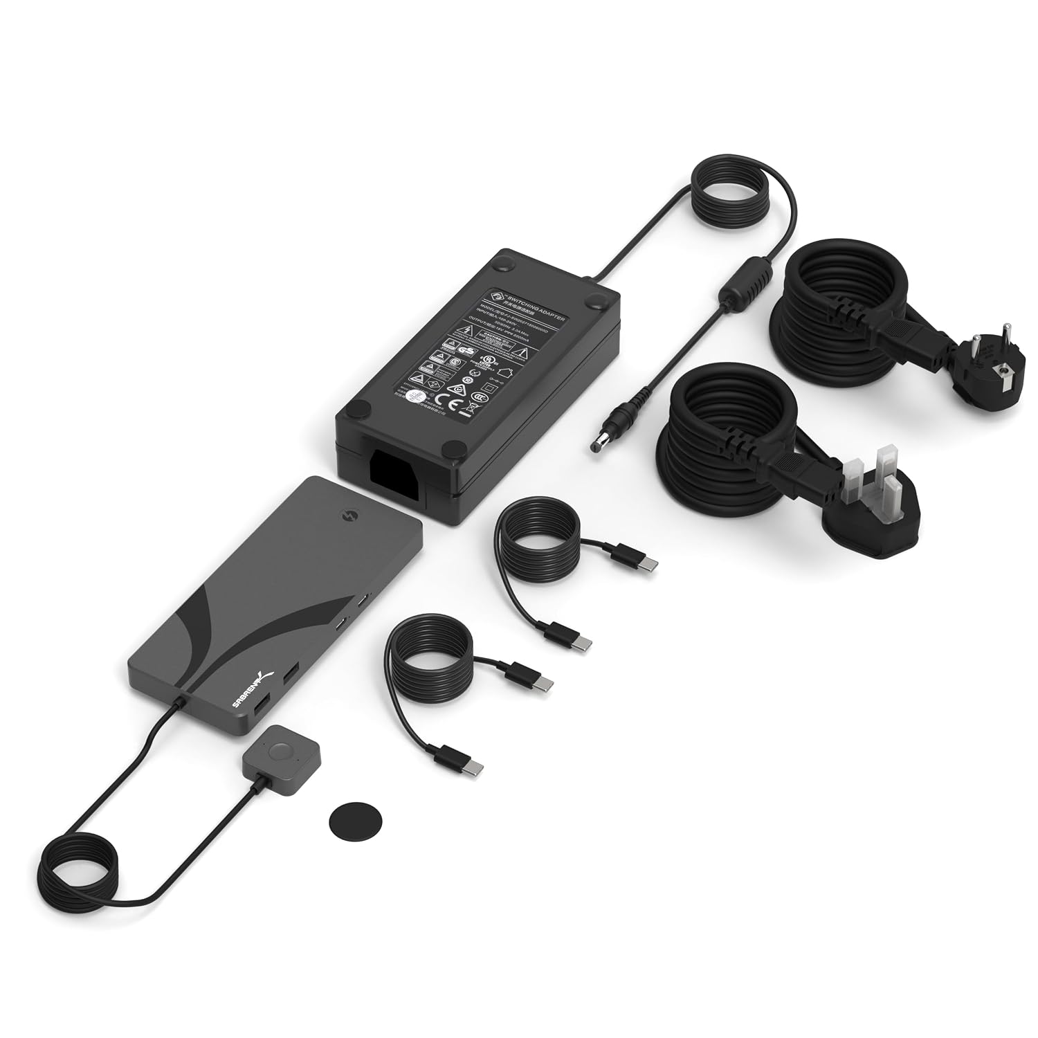 SABRENT Thunderbolt 4 KVM Switch, Peripheral Sharing with 3X Thunderbolt 4 USB C 40Gbps, 2X USB-C Charging 60W (PD 3.0) | 4X USB Type A 3.2x2 10Gbps | Supports 4K@144Hz / 8K@60Hz DSC (SB-TB4K)