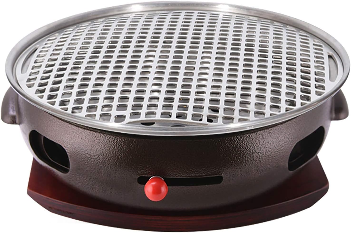 BBQ Barbeque Barbecue Grill, BBQ, Korean Household Charcoal Grill, Large Cast Iron Barbecue Meat Stove, Stainless Steel Grill Pan, 9 Styles (Color : H)