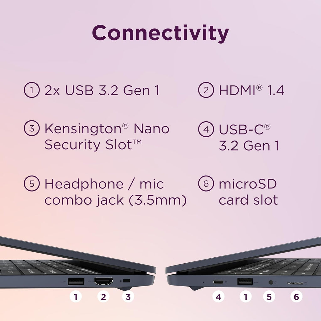 Lenovo IdeaPad 3i Chromebook 15.6' FHD Display | Intel Celeron N4500 | Intel UHD Graphics | HDMI | Abyss Blue | 8GB RAM | 64GB SSD | Chrome OS | Bundle with USB 3.0 Hub
