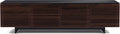 BDI Furniture Corridor 8173-79.25'' TV Stand for TVs up to 85' with Soundbar Shelf, Adjustable Shelves, Cable Management, Ventilation, Tempered Glass Top, Chocolate Stained Walnut