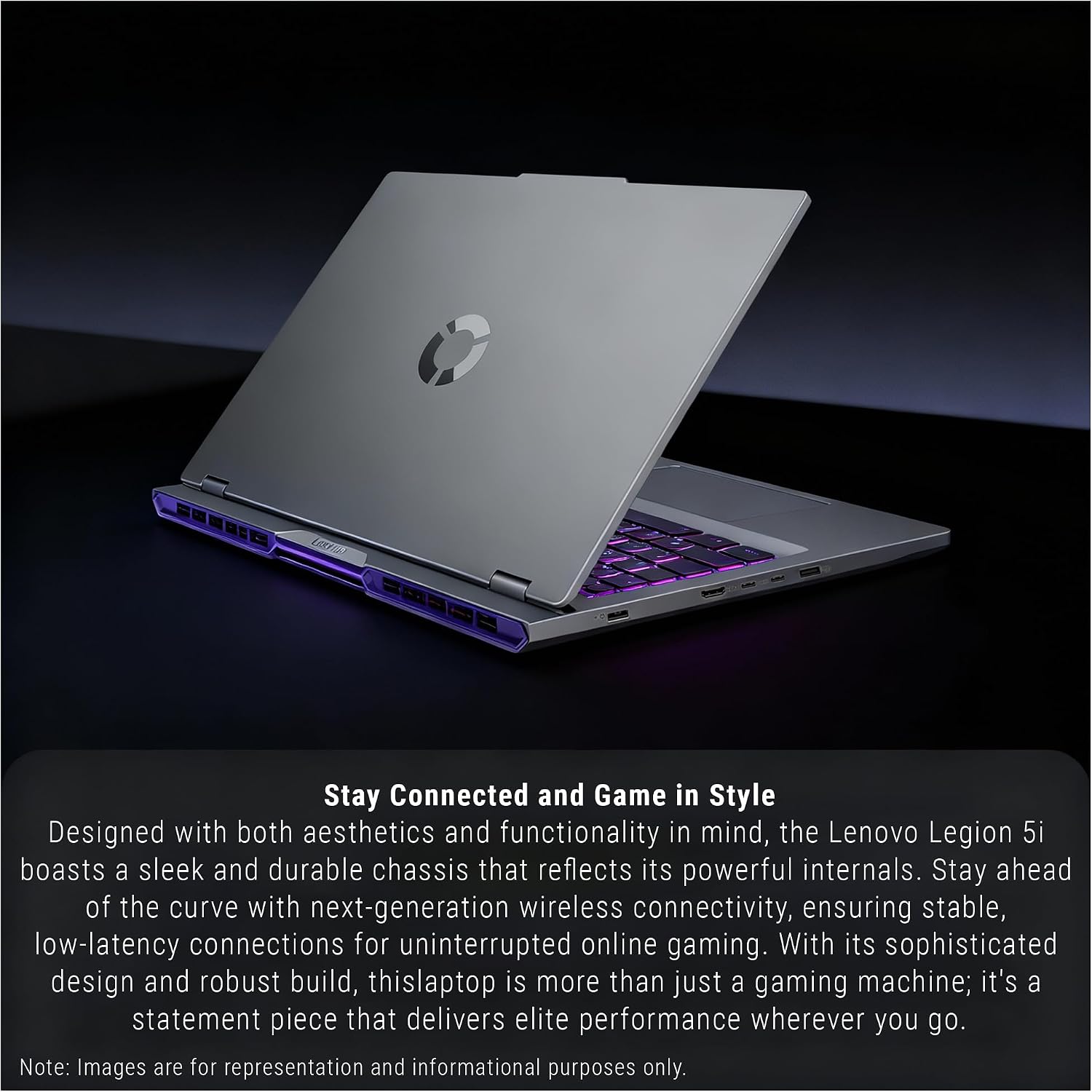 Lenovo Legion 5i Gaming Laptop, Intel Ultra 9-275HX, 32 GB DDR5 RAM, 1 TB PCIe SSD, 16' WQXGA (2560x1600) Display, Nvidia G-Force RTX 5060, 24-Zone RGB Backlit Keyboard, W11 Home, Gray
