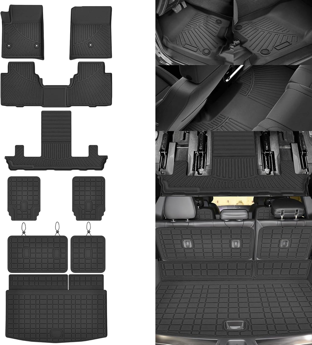 Escalade IQ Floor Mats - Car Mats for Cadillac Escalade IQ 2025 2026, All Weather Floor Mat for Escalade IQ Accessories, Heavy Duty Rubber Mats, Car Accessories