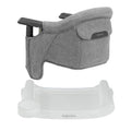 Inglesina Fast Table Chair - Stone Gray Melange + Fast Dining Tray - Portable Baby High Chair - for Babies & Toddlers up to 37 lbs - Fits Tables 0.8'' to 3.5'' Thick - Compact - Travel Bag Included