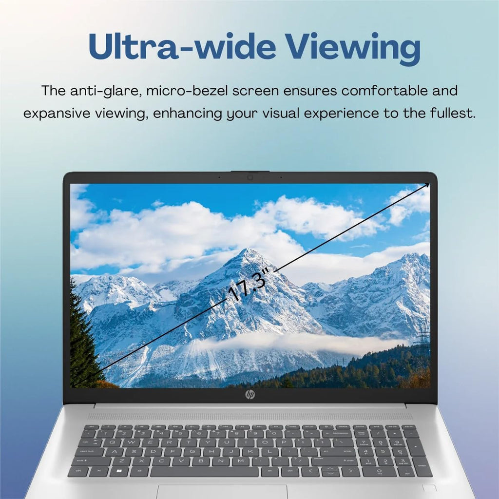 HP 17' Touchscreen Business Laptop, Intel 10-Core i7-1355U(Up to 5 GHz), Microsoft Office Pro Lifetime, 16 GB RAM, 512 GB SSD, HD Audio, 720P Webcam, WiFi 6, Bluetooth 5.3, Windows 11 Pro, Silver