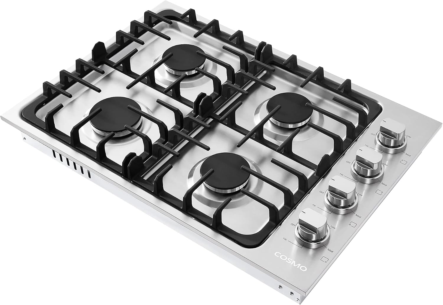 COSMO COS-DIC304 30 in. Gas Cooktop in Stainless Steel with 4 Italian Made Burners