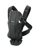 BabyBjörn Baby Carrier Mini, Charcoal Gray, 3D Jersey | Infant Carrier (7-15 lbs), Ergonomic, Easy-to-Use