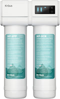 KRAUS Purita 2-Stage Under Sink Water Filtration System with Digital Display Monitor, FS-1001