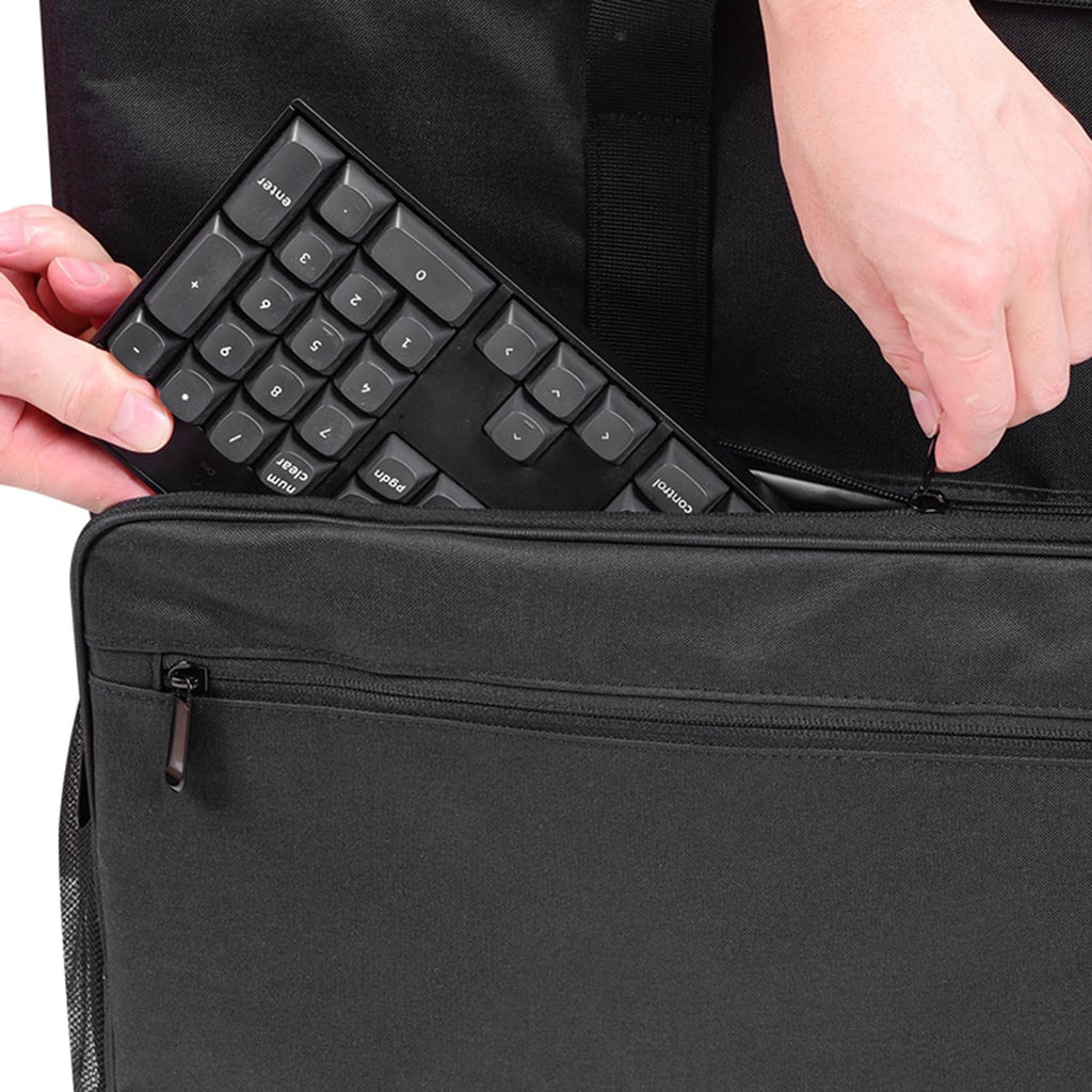 BUBM Desktop Computer Carrying Case, Padded Nylon Carry Tote Bag for Transporting Computer Tower PC Chassis, Keyboard, Cable and Mouse
