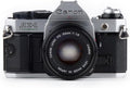 Canon AE-1 Program 35mm SLR Film Camera Kit 50mm MF Lens (Renewed)