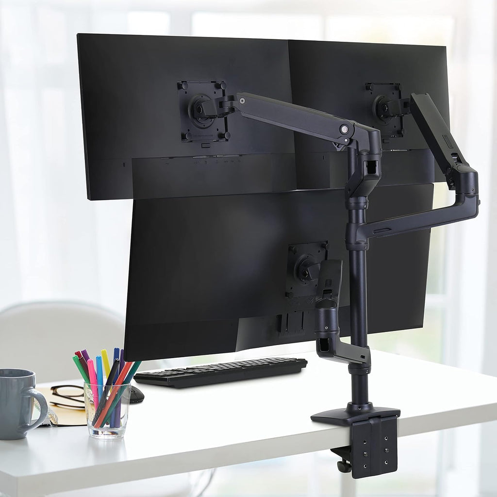 Ergotron � LX Monitor Arm, Extension, and Collar Kit � Add-on for LX Tall Pole Monitor Arms � Matte Black