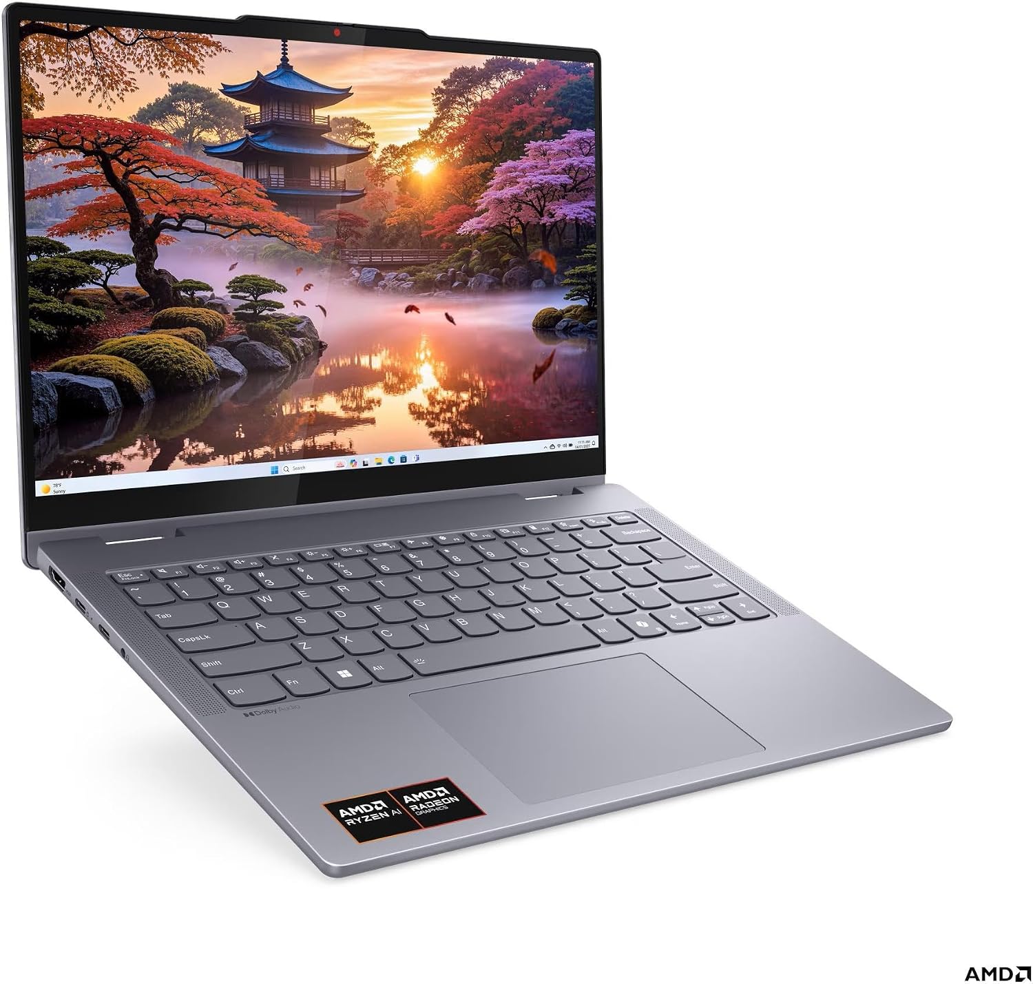 Lenovo IdeaPad 5 2-in-1 with AMD Ryzen AI 7 350 Processor, 14' WUXGA IPS Touchscreen Display, 16GB LPDDR5X Memory, 512GB Storage, Digital Pen, Wi-Fi 7, FHD IR Hybrid Camera, and Win 11 Home