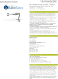Humanscale M8.1 Adjustable Dual Monitor Arm with Crossbar - Two Piece Clamp Mount - Silver M81CMSB2G
