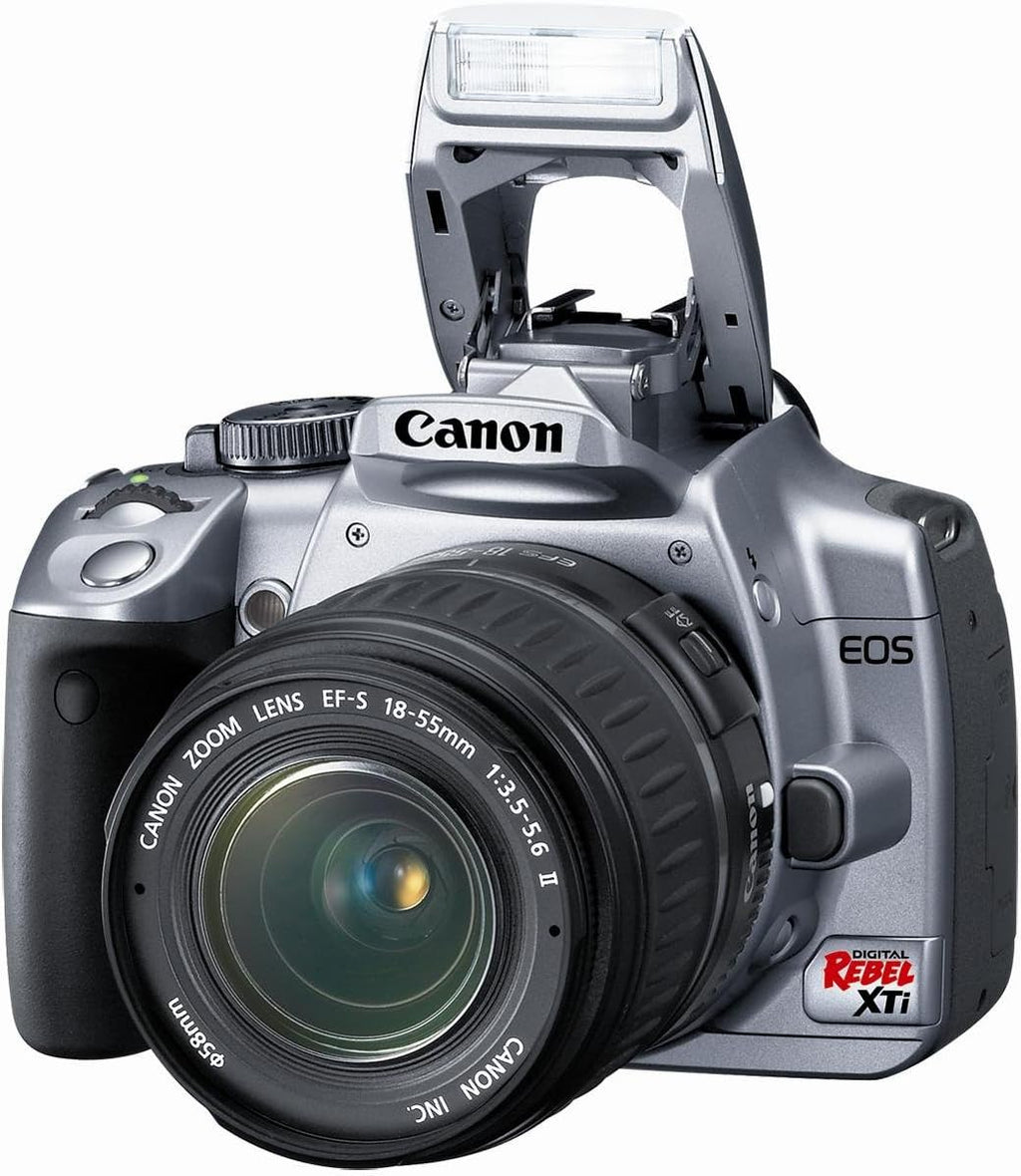 Canon Rebel XTi DSLR Camera with EF-S 18-55mm f/3.5-5.6 Lens (Silver) (OLD MODEL)