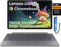 Lenovo Chromebook Duet Gen 9 11' FHD+ 2-in-1 Touchscreen Tablet Laptop (8-Core MediaTek Kompanio 838, 4GB, 192GB Storage (64GB+128GB SD), Detachable Keyboard) 8MP Webcam, IST HUB, Wi-Fi 6, Chrome OS