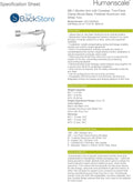 Humanscale M8.1 Adjustable Dual Monitor Arm with Crossbar - Two Piece Clamp Mount - Polished Aluminum M81CMWB2B