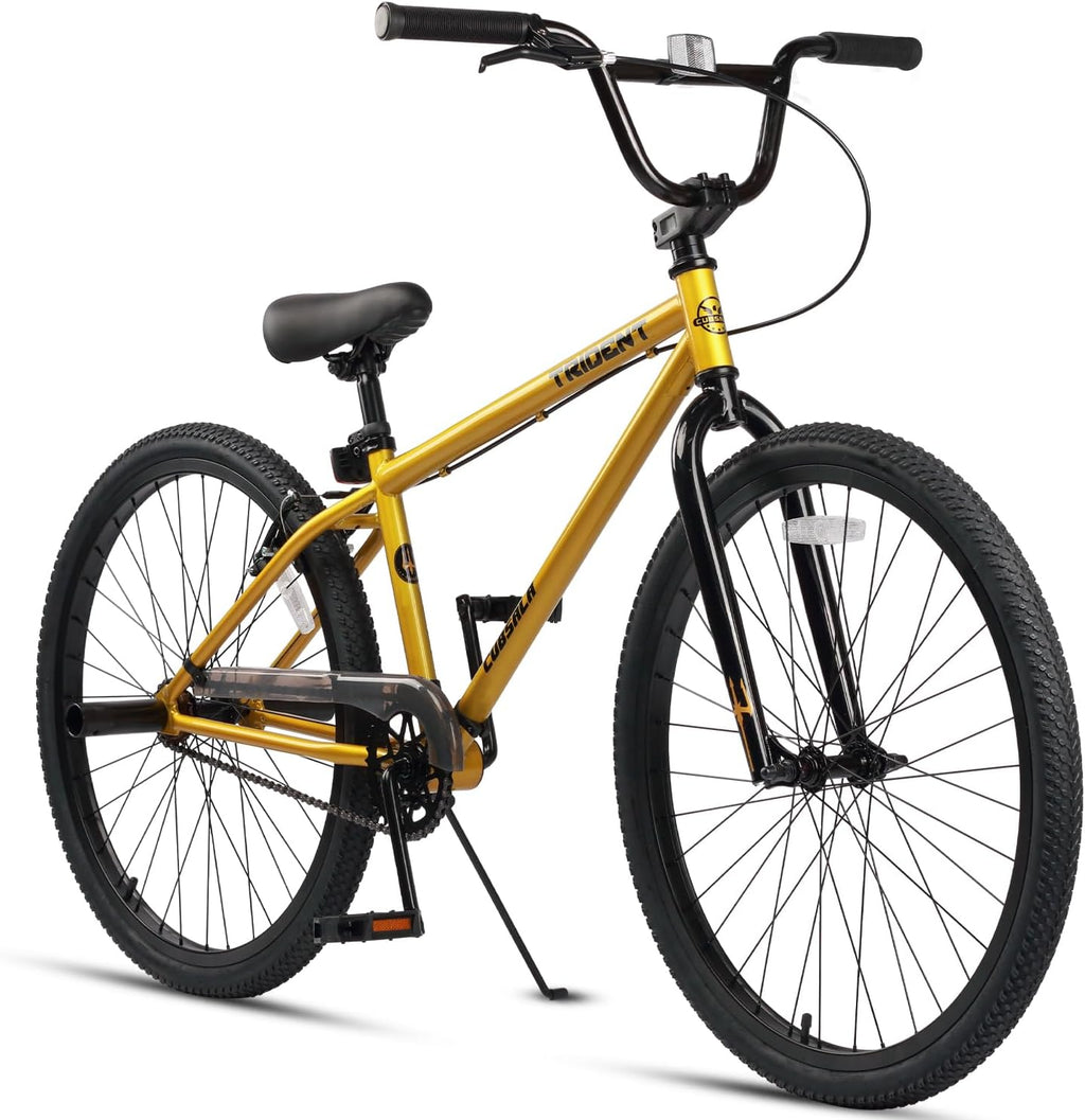 cubsala 20 24 26 Inch BMX Race Bike Trident Bicycles Beginner-Level to Advanced Riders with 2 Pegs, Multiple Colors