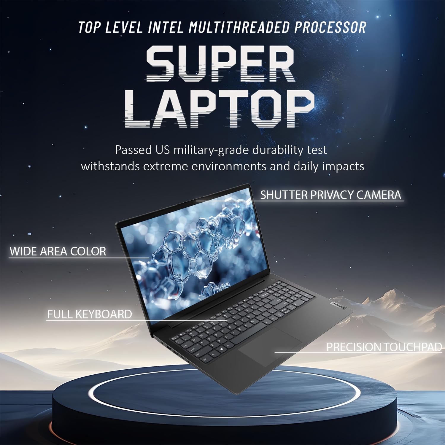 Lenovo Newly Released V15 Business Laptop(2025/2026 Edition) with Microsoft Office, Intel Powerful CPU, 16GB RAM, 1TB SSD, 15.6' FHD Display, Ultra Quiet Design, Long Battery Life, Windows 11, WOWPC