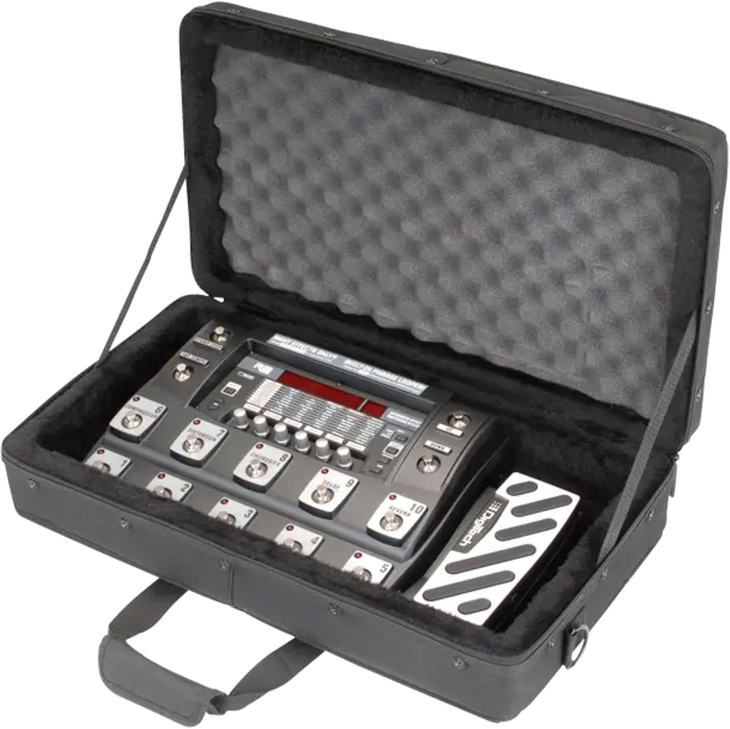 SKB 21'x11' Foot Controller Soft Case Padded Bag, Rigid Foam Frame, Shoulder Strap and Double Zippers for DJ Controllers & Small MIDI Keyboards, Black