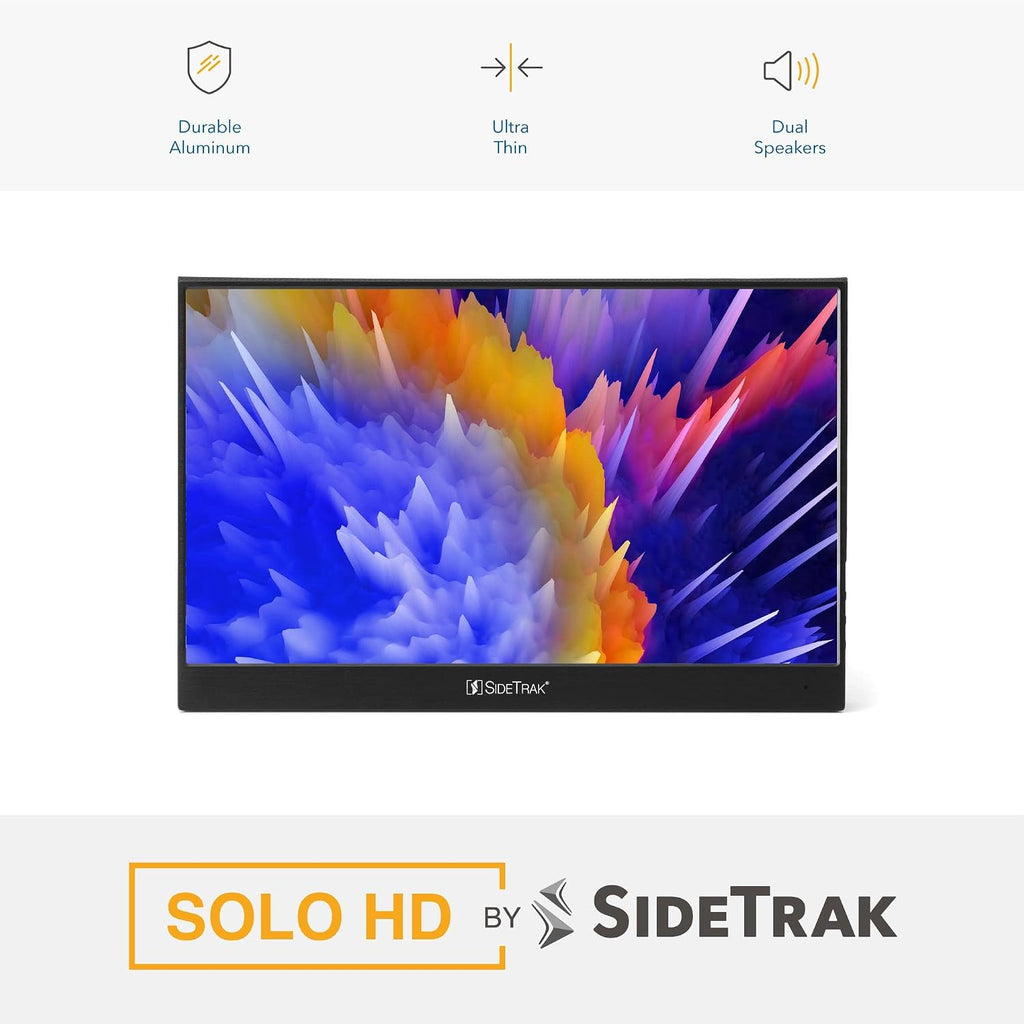 SideTrak Solo 17.3' Portable Monitor for Laptop | Freestanding Full HD LED USB Laptop Dual Screen with Cover | Compatible with Mac, PC, & Chrome | Powered by USB-C® or Mini HDMI