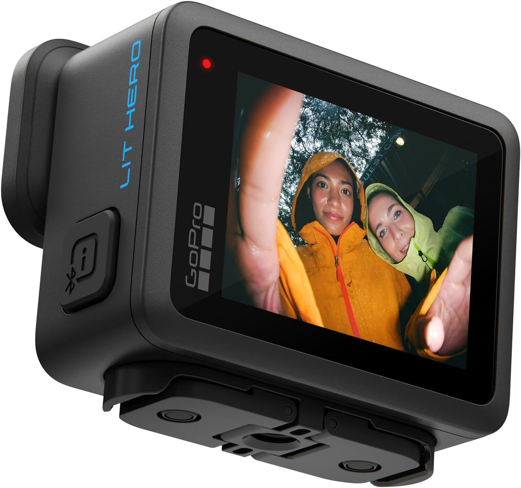 GoPro LIT Hero - Lightweight, Compact, Waterproof Action Camera with Built-in Light, 4K60 Ultra HD Video, 12MP Photo, Touch Screen, HyperSmooth Stabilization