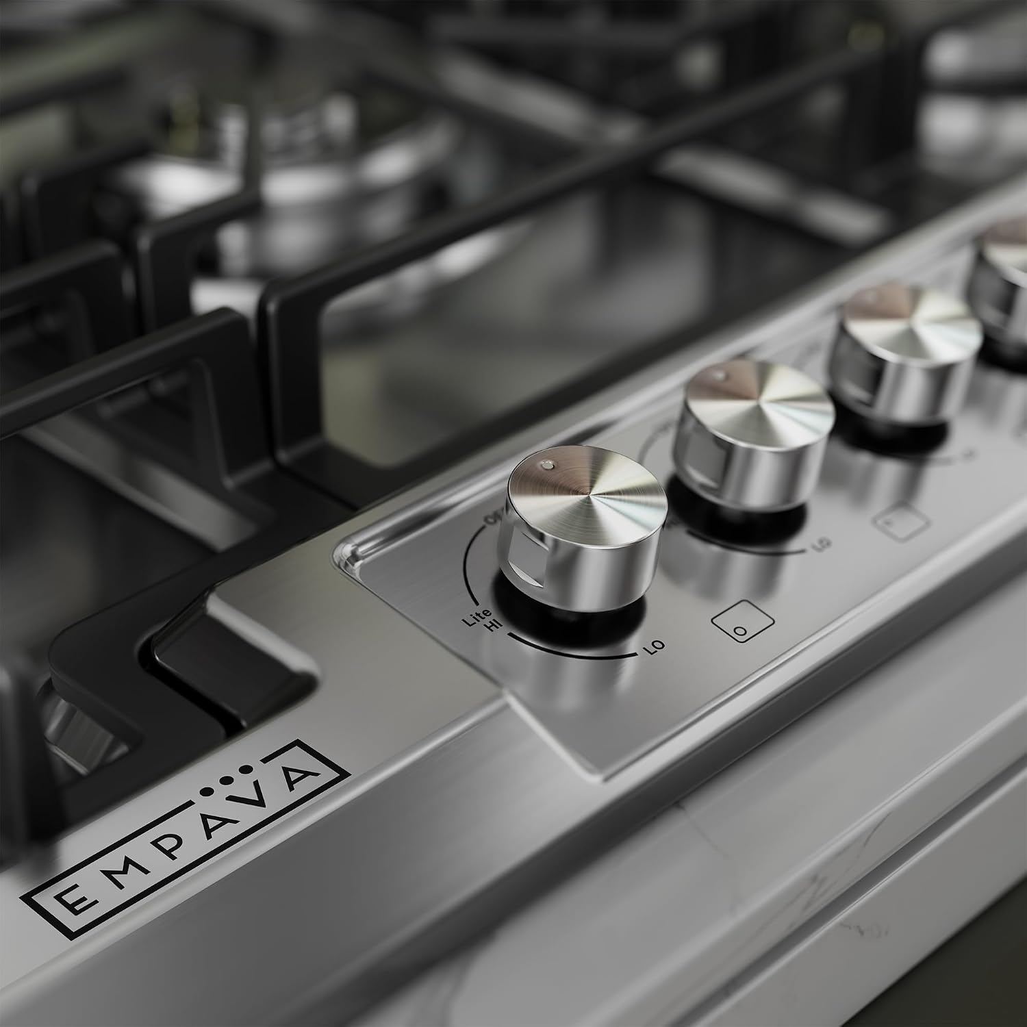 Empava EMPV-36GC23 36 Inch Stainless Steel Gas Cooktop Professional 5 Italy Sabaf Burners Stove Top Certified with Thermocouple Protection Silver