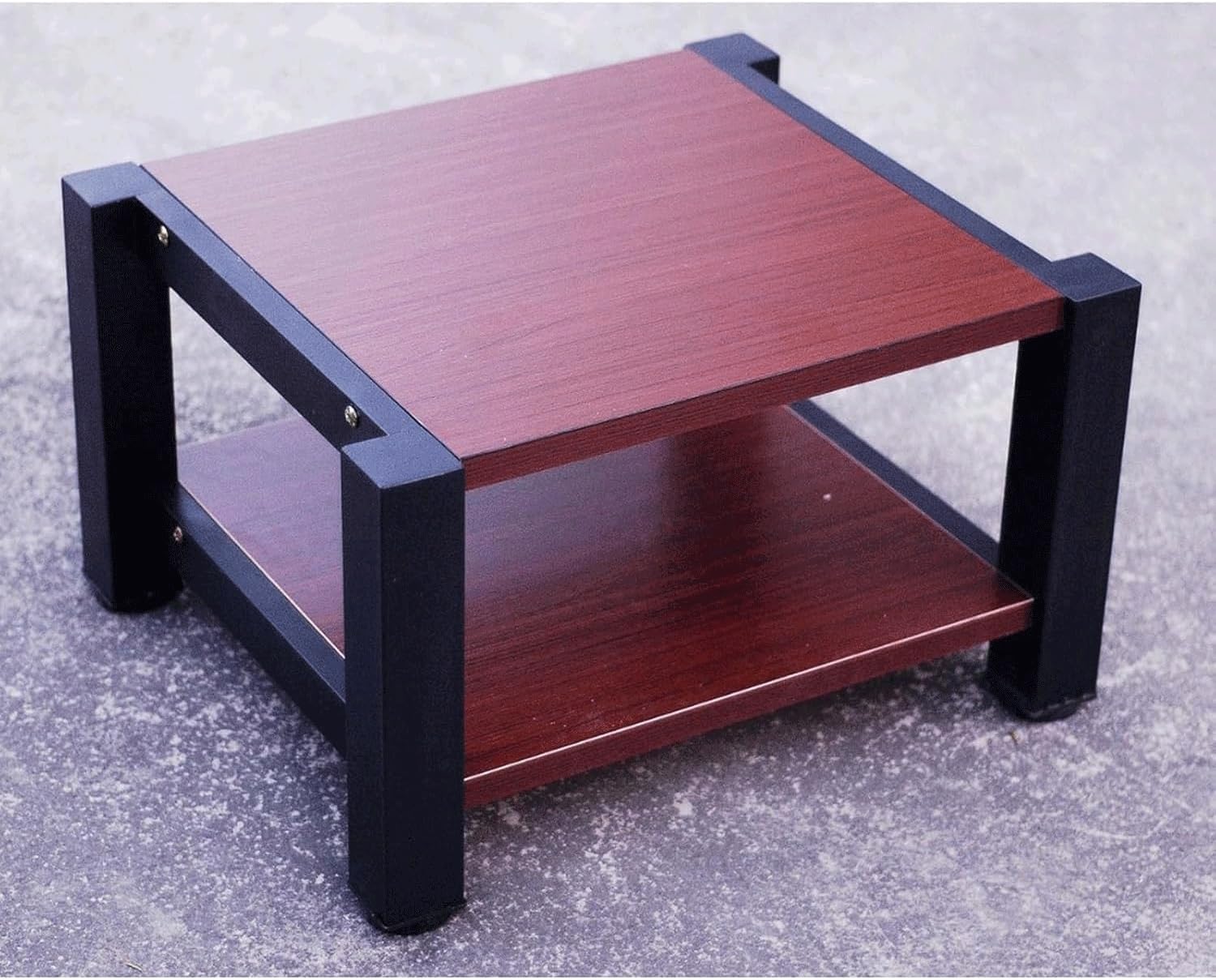 Audio Rack Stereo Rack Wooden Audio Equipment Rack Audio Open Rack Cabinet HiFi Rack Audio-Video Shelving Audio Component Rack(Rot,4 Tier)