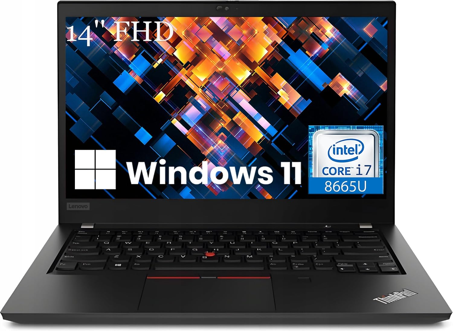 Lenovo ThinkPad T490s 14'' FHD Laptop Computer, Intel Quad-Core i7-8665U, 16GB RAM, 512GB SSD, Fingerprint, CAM, HDMI, Windows 11 Pro ThinkPad Laptop (Renewed)