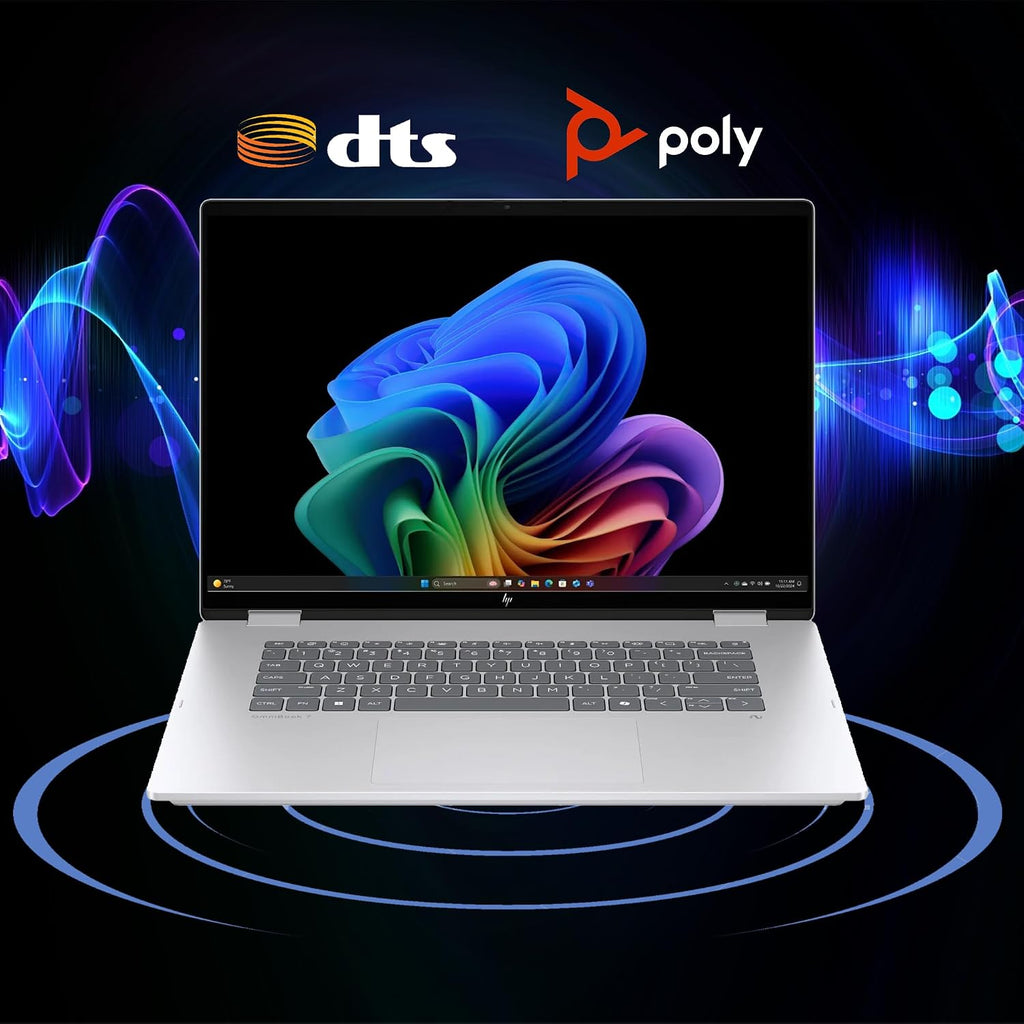 HP OmniBook 7 Flip 16 2-in-1 Professional Business Laptop 16' 3k OLED Touch Intel 8-core Ultra 7 Series 2 258V (Up to 47 Tops) 32GB RAM 2TB SSD 5MP IR Camera Wi-Fi7 Pen Win11Pro ICP Hub