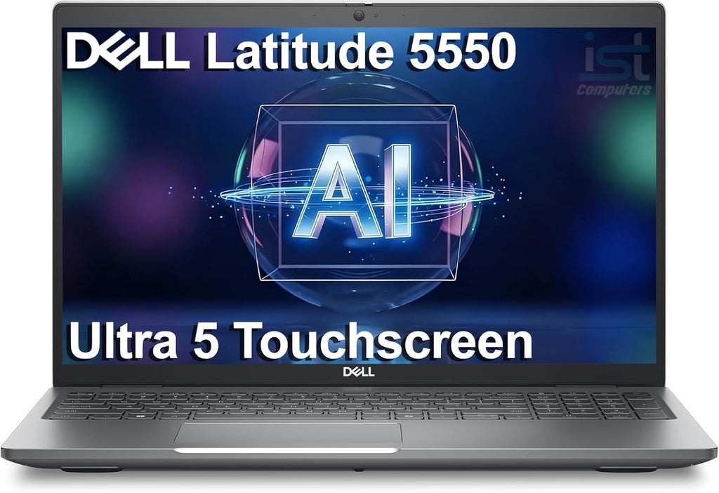 Dell Latitude 5550 5000 Business AI PC Laptop, 15.6' FHD Touchscreen, Intel 12-Core Ultra 5 135H (> i7-1355U), IR Webcam, IST Computer Customized 16GB/32GB/64GB DDR5 RAM, 512GB/1TB/2TB SSD, Win 11 Pro