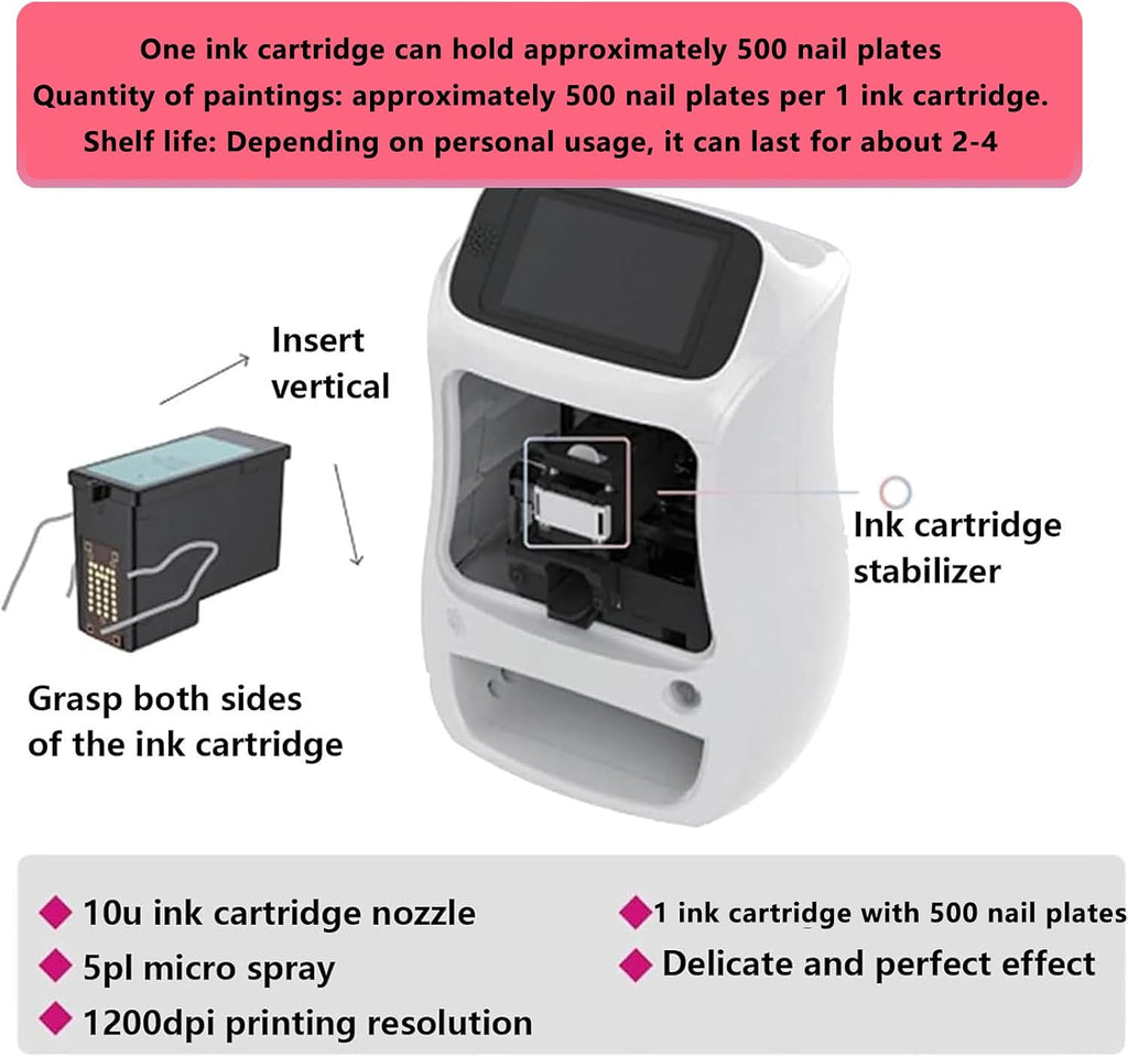 3D Smart Automatic Nail Printer Machine, Commercial Nail printerSupport WiFi/DIY, 10 Seconds Painting, for Kid/Nail Studio/Manicurist/Nail Lovers