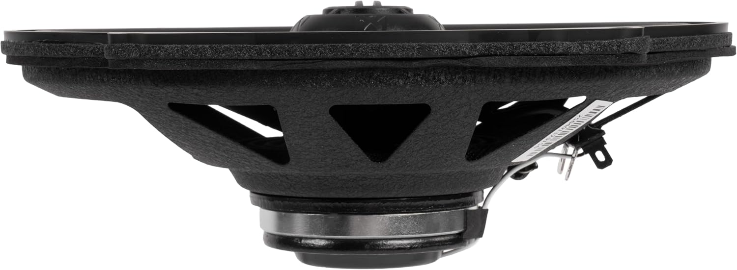 NVX® XFHD57L Premium 5x7' Motorcycle Speakers, 600W Peak (300W RMS), 2-Ohm OEM Saddlebag Lid Coaxials with 1' Titanium Tweeters, Waterproof, for Harley-Davidson 1998 up (Pair)