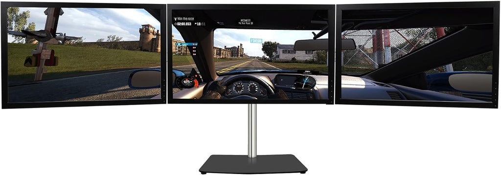 SIIG Premium Aluminum Triple Monitor Stand - 3 Monitors 13' to 27' Up To 17.6 lbs VESA 75 and 100 (CE-MT2111-S1)
