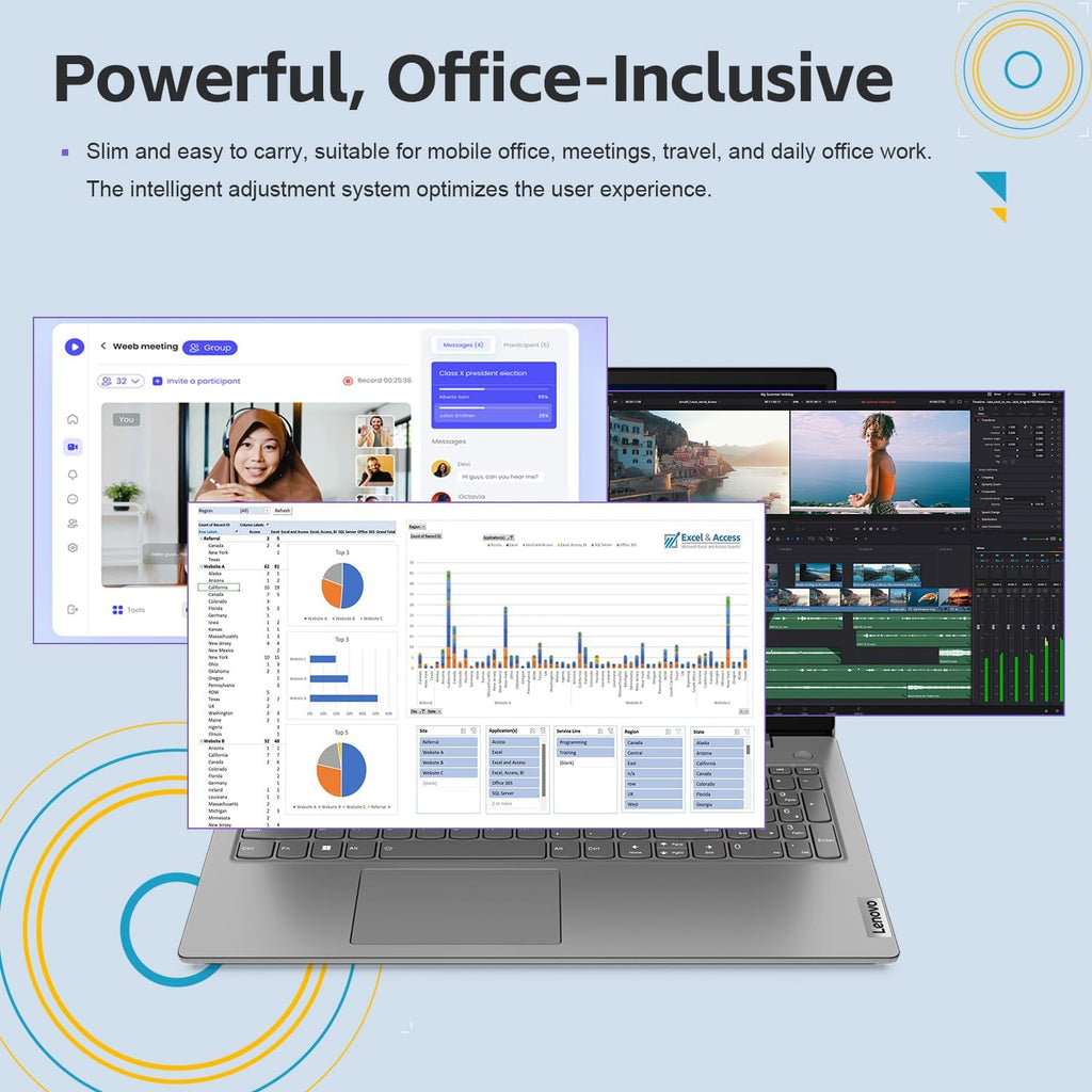 Lenovo Laptop V15 for Business (15.6' FHD Anti-Glare, Intel i7-1255U, 16GB RAM, 512GB PCIe SSD), Numeric Keypad, Type-C, Ethernet, Wi-Fi, Webcam, Military Grade, Win 11 Pro (Renewed)