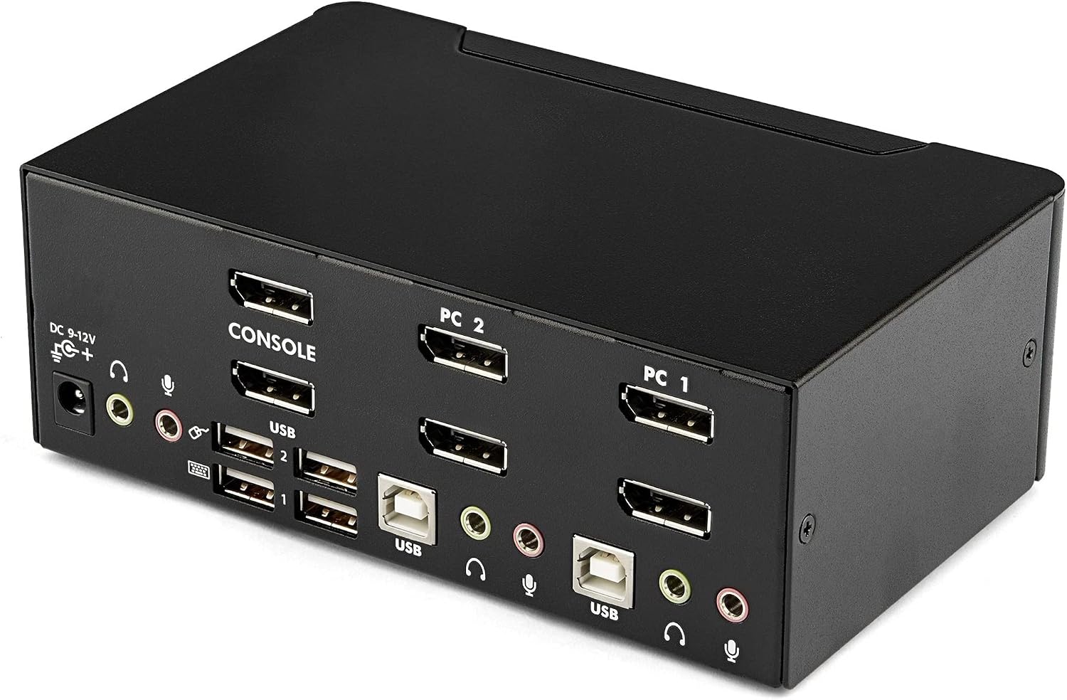 StarTech.com 2-Port DisplayPort KVM Switch - Dual-Monitor - 4K 60 - with Audio & USB Peripheral Support - DP 1.2 - USB Hub, TAA (SV231DPDDUA2)