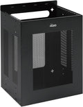 Tecmojo 4U Server Rack, Vertical/Horizontal Wall Mountable Rack with Vented Enclosure for 19 Inch IT Equipment, Cable Modems, Telecom, A/V,Black