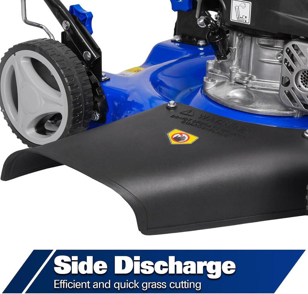 BILT HARD 20'' Push Gas Lawn Mower, 144cc 4-Cycle OHV Engine Walk Behind Lawnmower, Side Discharge with 8-Position Adjustable Cutting Heights for Lawn, Yard and Garden
