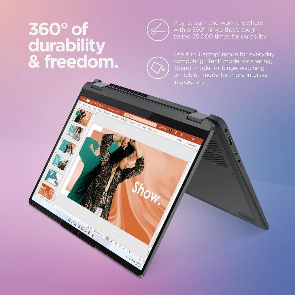 Lenovo Flex 5i 14' FHD Touchscreen 2-in-1 Laptop, Intel Core i5-1235U, 8GB Memory, 512GB PCIe SSD, Intel Iris Xe Graphics, 512GB SSD, Thunderbolt 4, Fingerprint, Webcam, Windows 11, w/Stylus