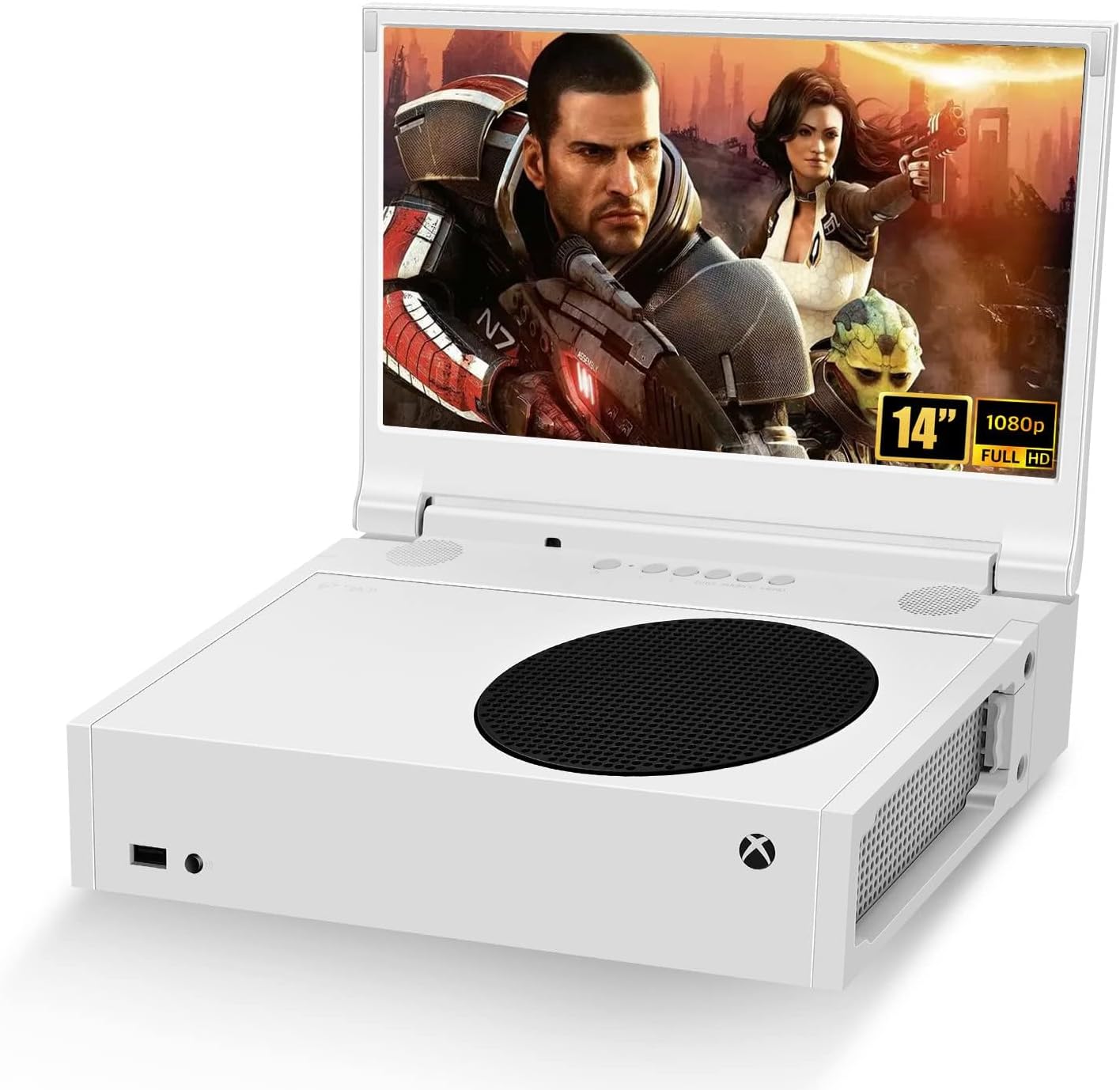 G-STORY 14'' Portable Monitor for Xbox Series S, 1080P Portable Gaming Monitor IPS Screen for Xbox Series S（not Included） with Two HDMI, HDR, Freesync, Game Mode, Travel Display for Xbox Series S