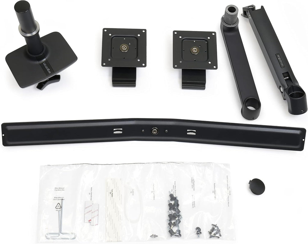 Ergotron – LX Dual Direct Monitor Arm, VESA Desk Mount – for 2 Monitors Up to 25 Inches, 2 to 11 lbs Each – Matte Black