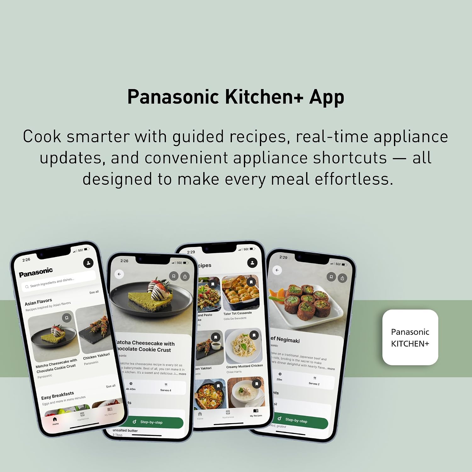 Panasonic HomeChef 4-in-1 Countertop Microwave Air Fryer Combo, Time-Saving 20 Presets + App-Linked Recipes, 1000W 1.2 cu ft Inverter Multi Oven & Convection Tech – NN-CV87QS Stainless Steel